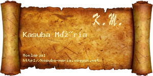 Kasuba Mária névjegykártya