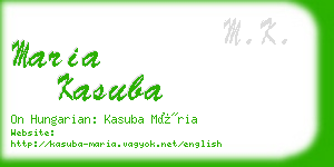 maria kasuba business card